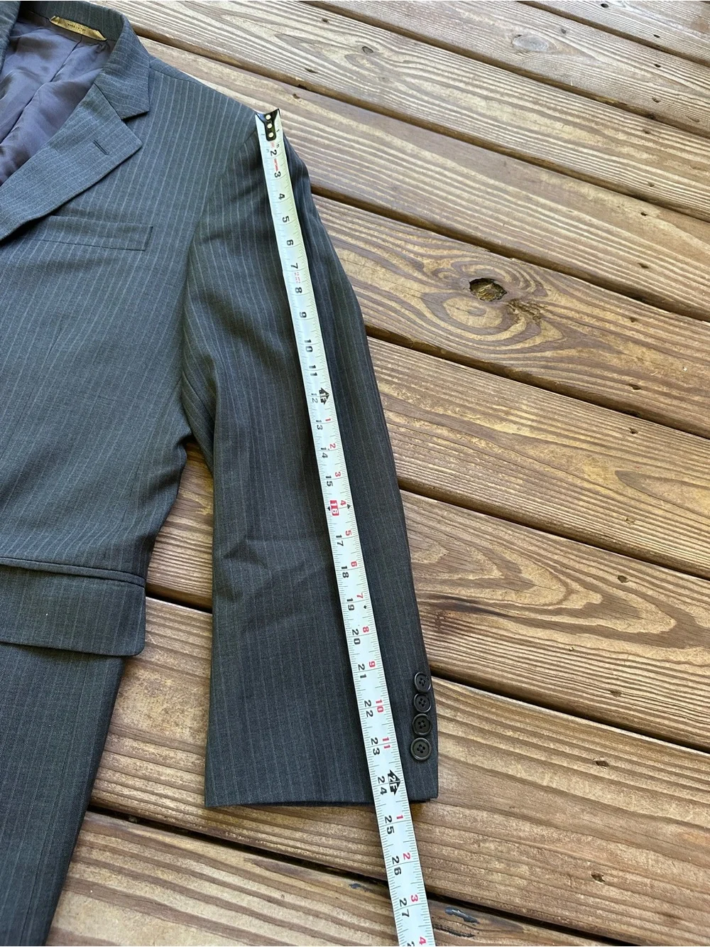 Brooks Brothers 1818 Madison  Charcoal Pinstripe Wool Blazer Sport Coat Made USA